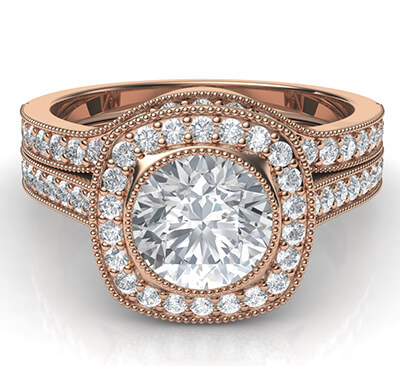 Low set Bezel Bridal Set Low set Bezel Bridal Set